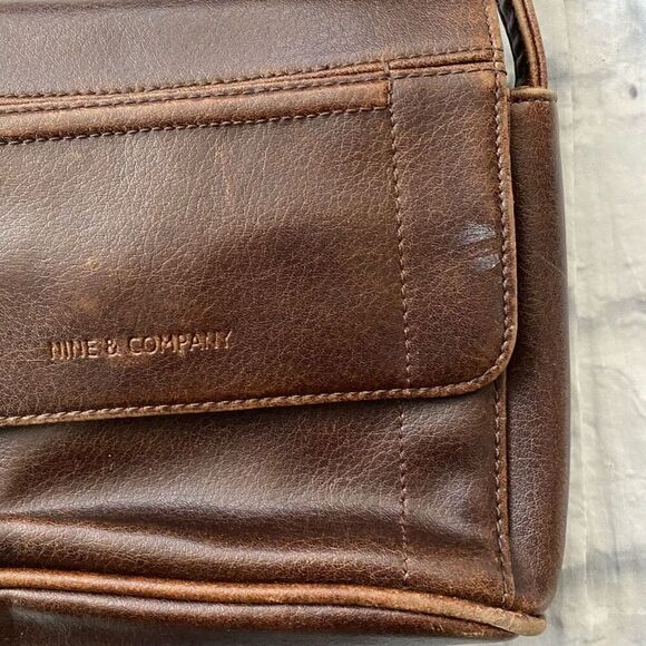 Nine and company crossbody purse w/flap and snap closure brown - Picture 4 of 13